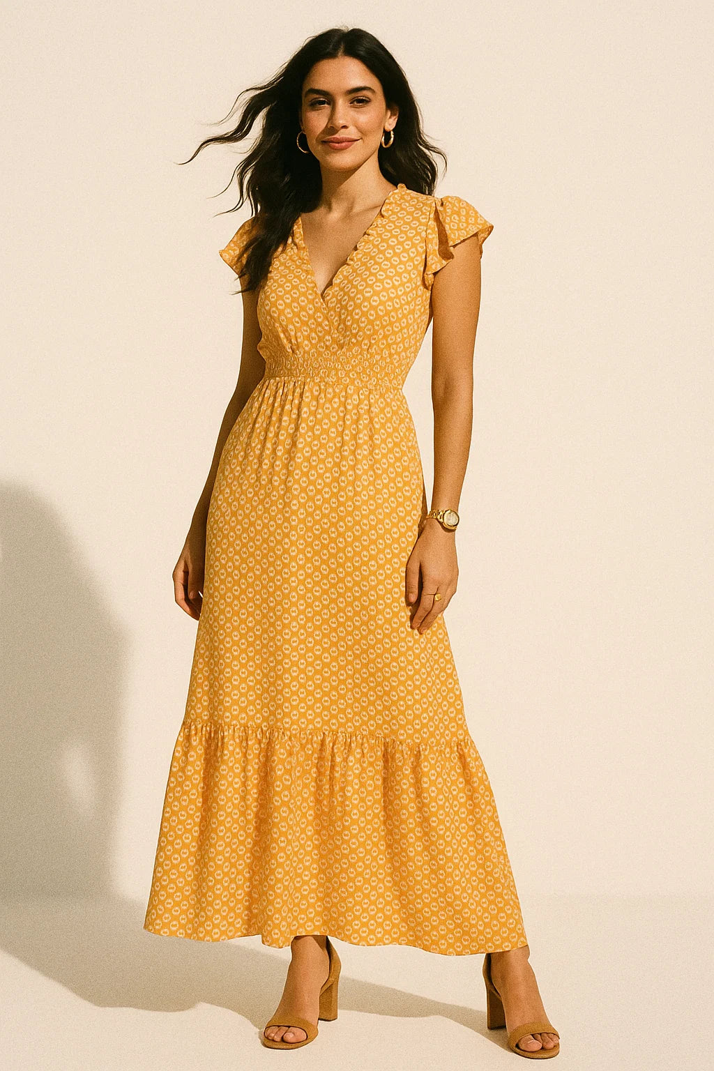 Bird's Eye Seamless Pattern Digital Printed Fabric - Crepe