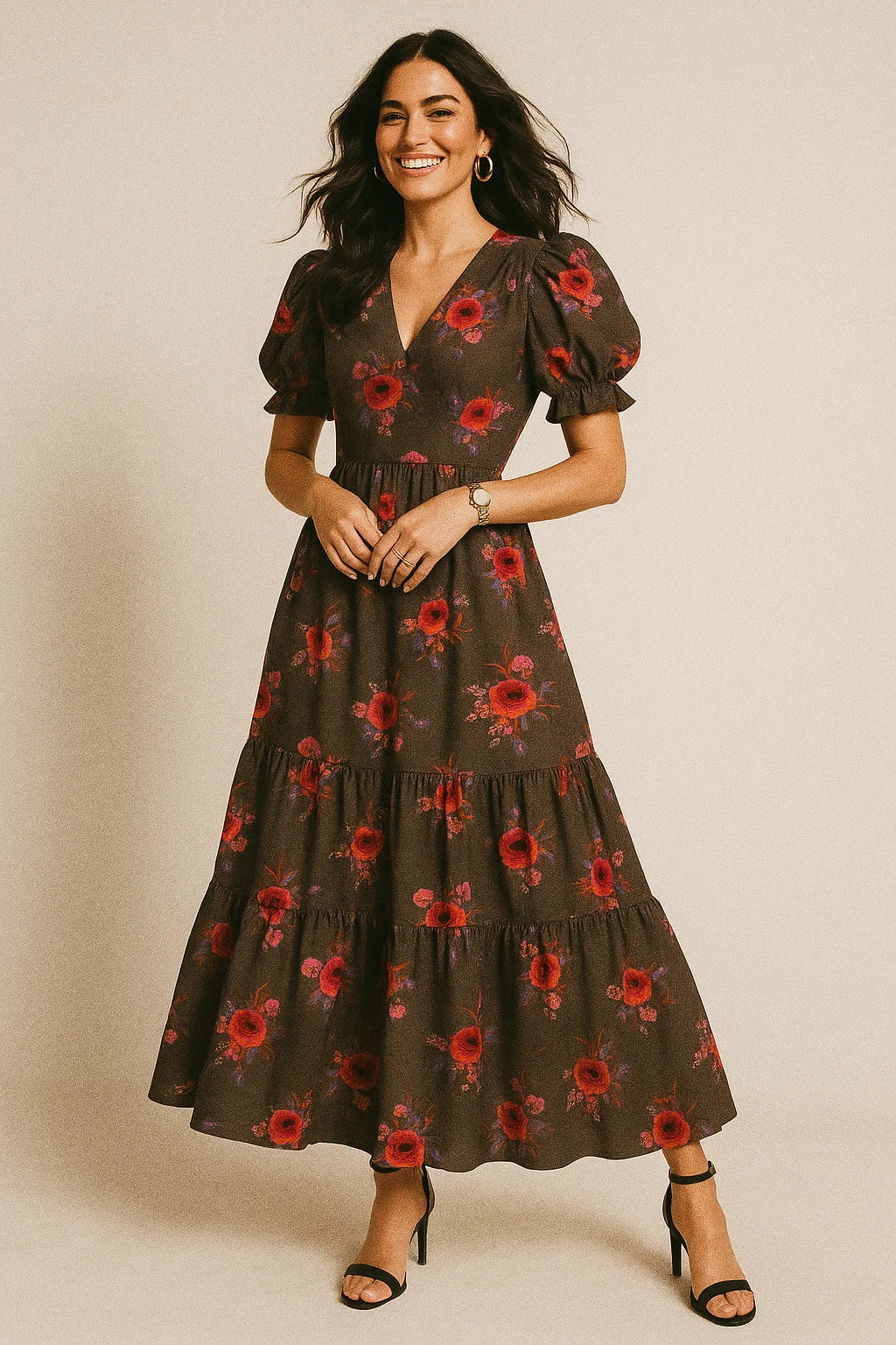 Decorative Bunch Of Colorful Tangle Digital Printed Fabric - Crepe