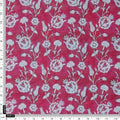 Magenta Damask Floral Print Tusser Silk Fabric – ts 0 ma01018 110 4