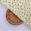 Charming Sunflower Vine Print on Cream Tusser Silk Fabric – ts 0 ma01090 110 3