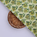 Yellow & Green Retro Floral Tusser Silk Fabric for Kurtis – ts 0 ma01093 110 3