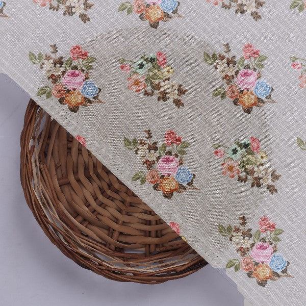 Grey Tusser Silk with Floral Bouquet Print – ts 0 ma017209 110 3