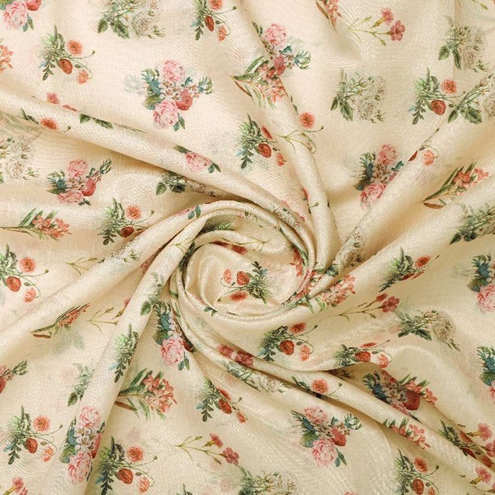 Cream Floral Printed Tusser Silk Fabric – ts 0 ma021995 110 2