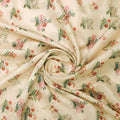 Cream Floral Printed Tusser Silk Fabric – ts 0 ma021995 110 2