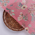Pink Floral Tusser Silk Fabric – ts 0 ma021996 110 3
