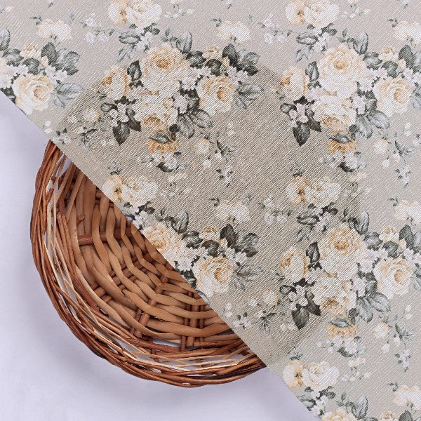 Tusser Silk Floral Print Fabric, Grey – ts 0 ma022748 110 3