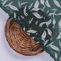 Green Tusser Silk Leaf Print Fabric – ts 0 ma023588 110 3
