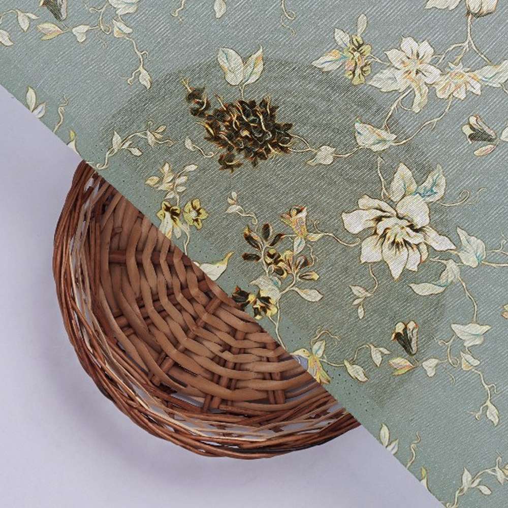 Grey Floral Tusser Silk Fabric – ts 0 ma024020 110 3