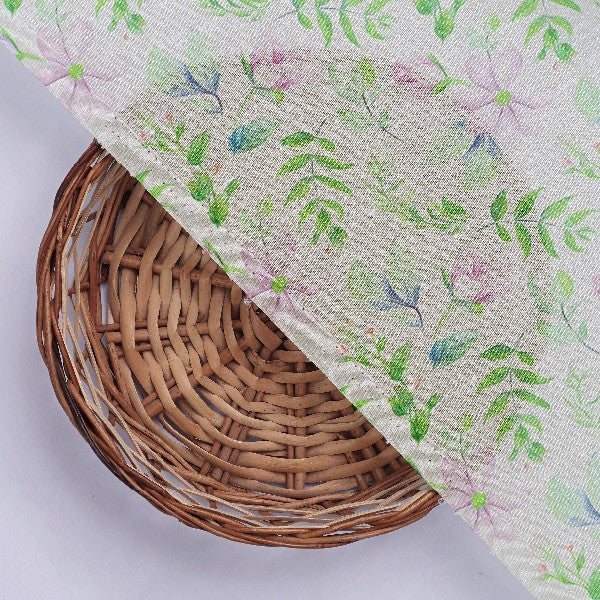 Tusser Silk Floral Printed Fabric – ts 0 ma02644 110 3