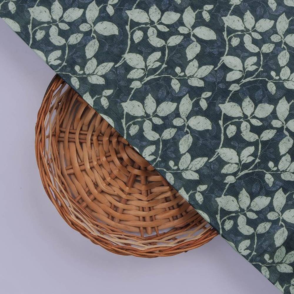 Elegant Navy Blue Leafy Vine Print on Tusser Silk Fabric – ts 0 ma0847 110 3 815c7b86 57e8 4f78 b768 1eba448e68d8