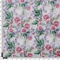 Pink Rose & Lavender Garden Tusser Silk Print Fabric – ts 0 ta0261 110 4