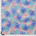 Blue & Teal Abstract Floral Sketch Tusser Silk Fabric – ts 0 ta0265 110 4