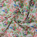 Multi-Colour Bird & Floral Garden Tusser Silk Fabric – ts 0 ta0319 110 2
