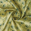 Lime Green Floral Vine Printed Tusser Silk Fabric – ts 0 ta05268 110 2