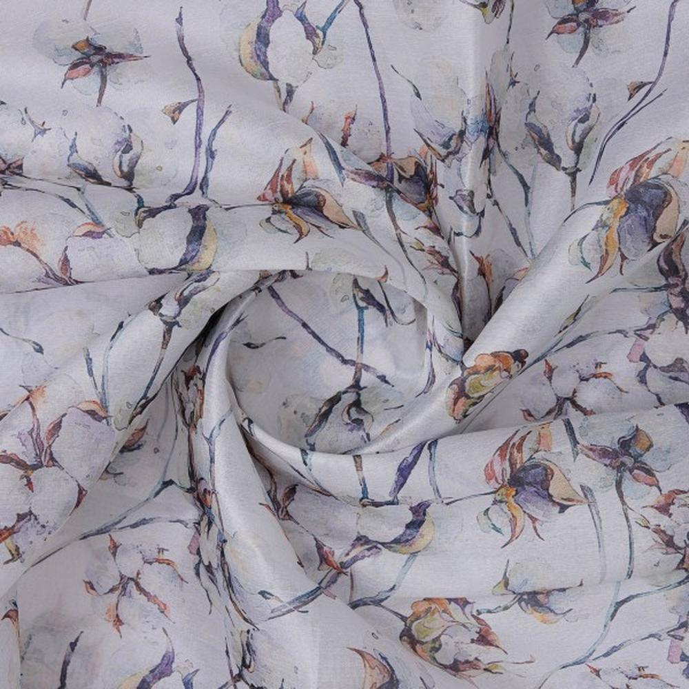 Elegant Watercolour Cotton Print Tusser Silk Fabric – ts 0 ta05577 110 2