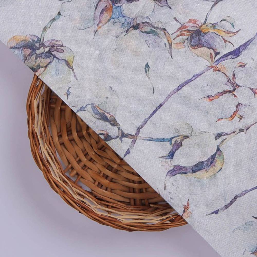 Elegant Watercolour Cotton Print Tusser Silk Fabric – ts 0 ta05577 110 3