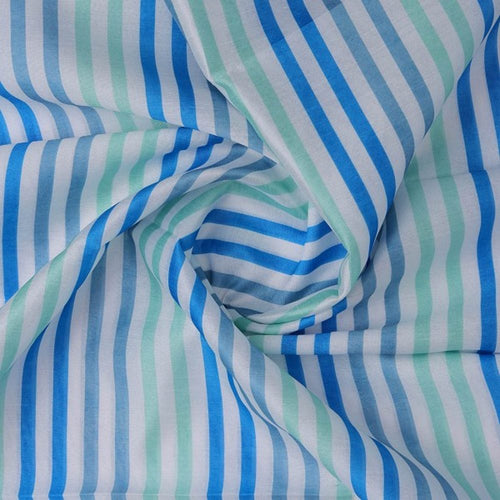 Blue & Sea Green Striped Tusser Silk Fabric for Kurtas – ts 0 ta08335 110 2