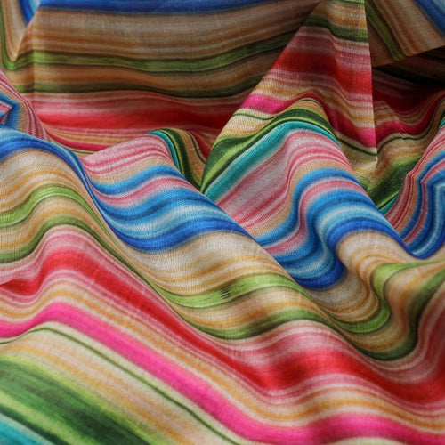 Multi-Coloured Striped Tusser Silk Fabric for Kurtis – ts 0 ta08336 110 1