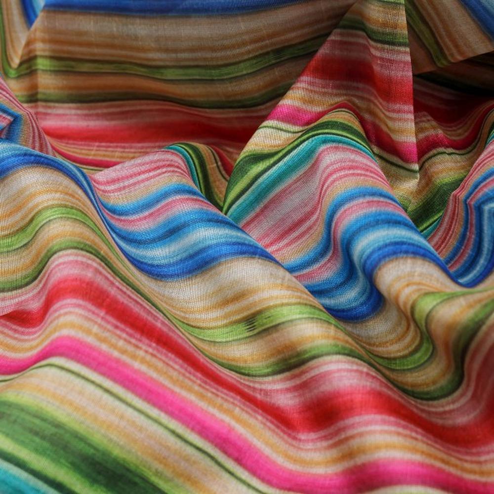 Multi-Coloured Striped Tusser Silk Fabric for Kurtis – ts 0 ta08336 110 1