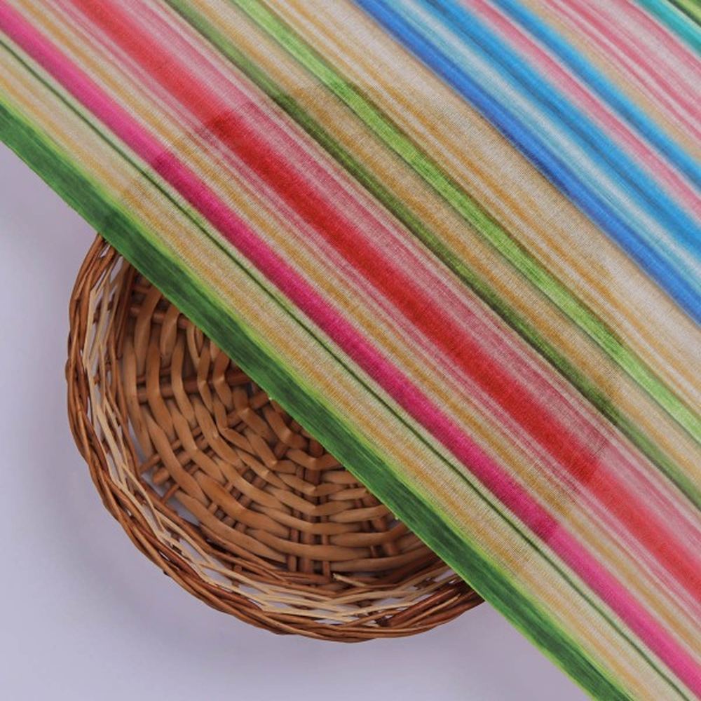 Multi-Coloured Striped Tusser Silk Fabric for Kurtis – ts 0 ta08336 110 3