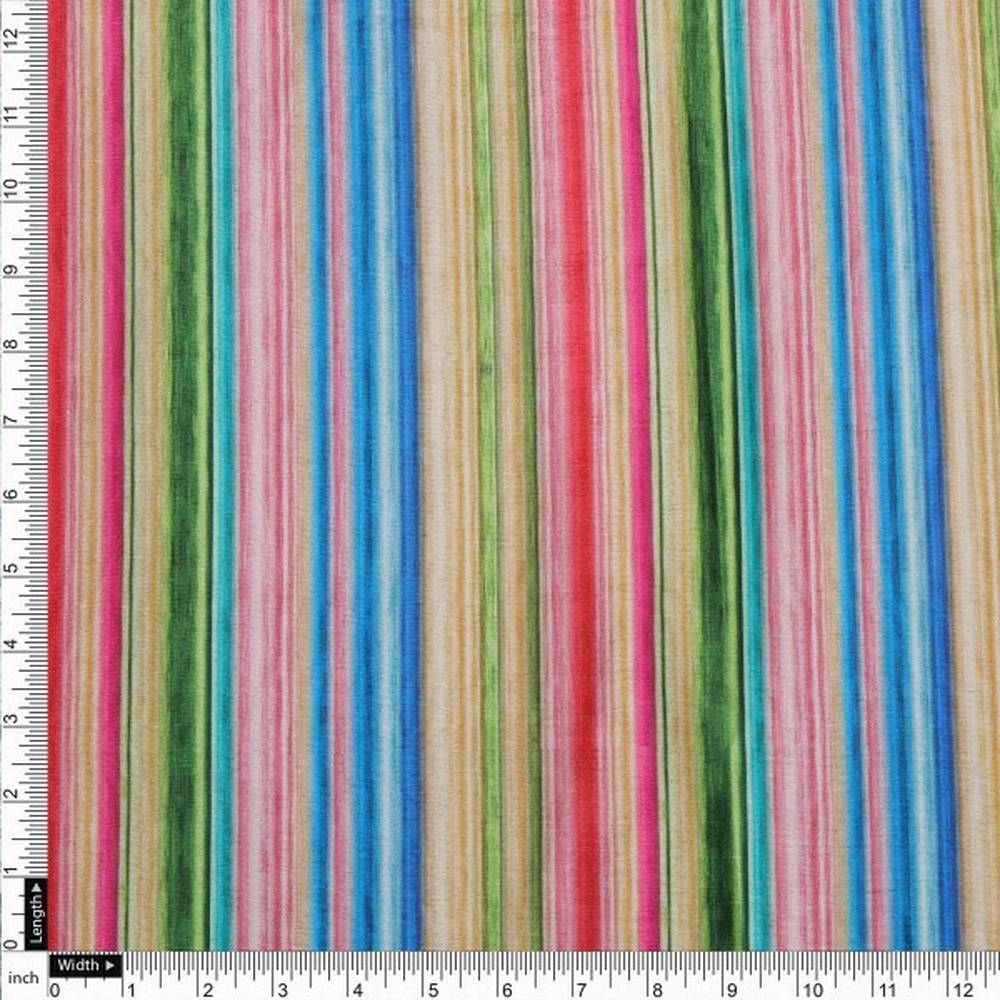 Multi-Coloured Striped Tusser Silk Fabric for Kurtis – ts 0 ta08336 110 4