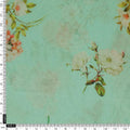 Sea Green and Pink Floral Printed Tusser Silk Fabric – ts 0 ta08361 110 4