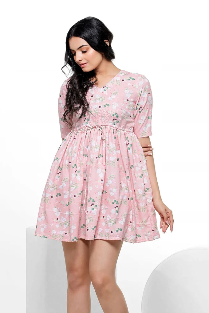 Pink Floral Print Dress – 088a2009 copy