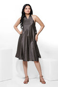 Polka Dot Print With Brown Color Midi – 088a2041 copy