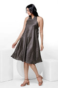 Polka Dot Print With Brown Color Midi – 088a2044 copy