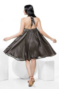 Polka Dot Print With Brown Color Midi – 088a2047 copy