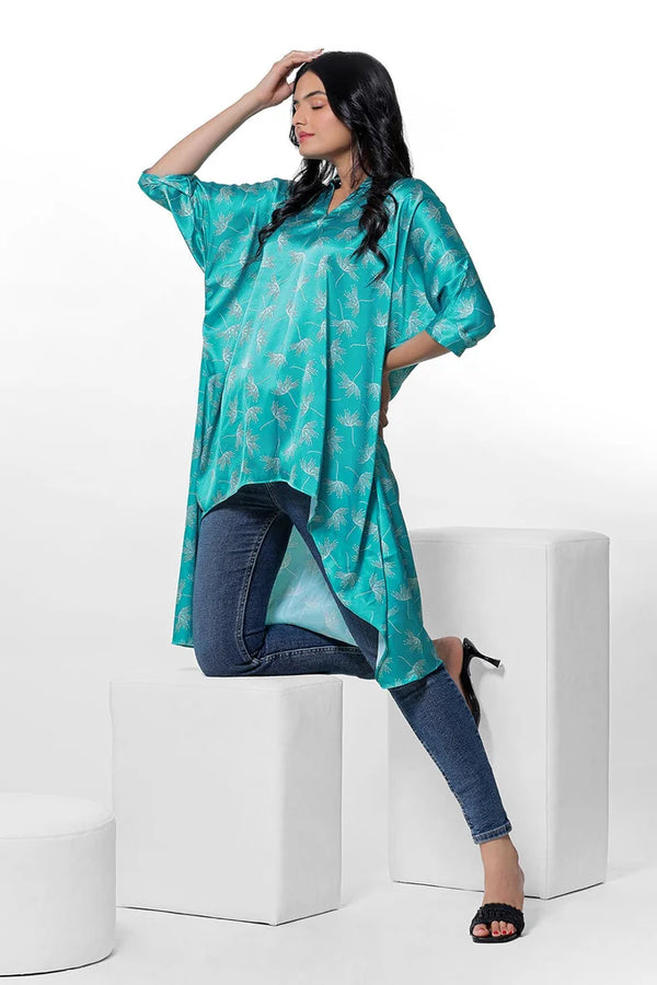 White Floating Floral Print Kaftan – 088a2107 copy - alternate view