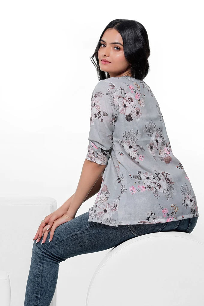 Grey Colored Floral Stunning Shirt – 088a2151 copy