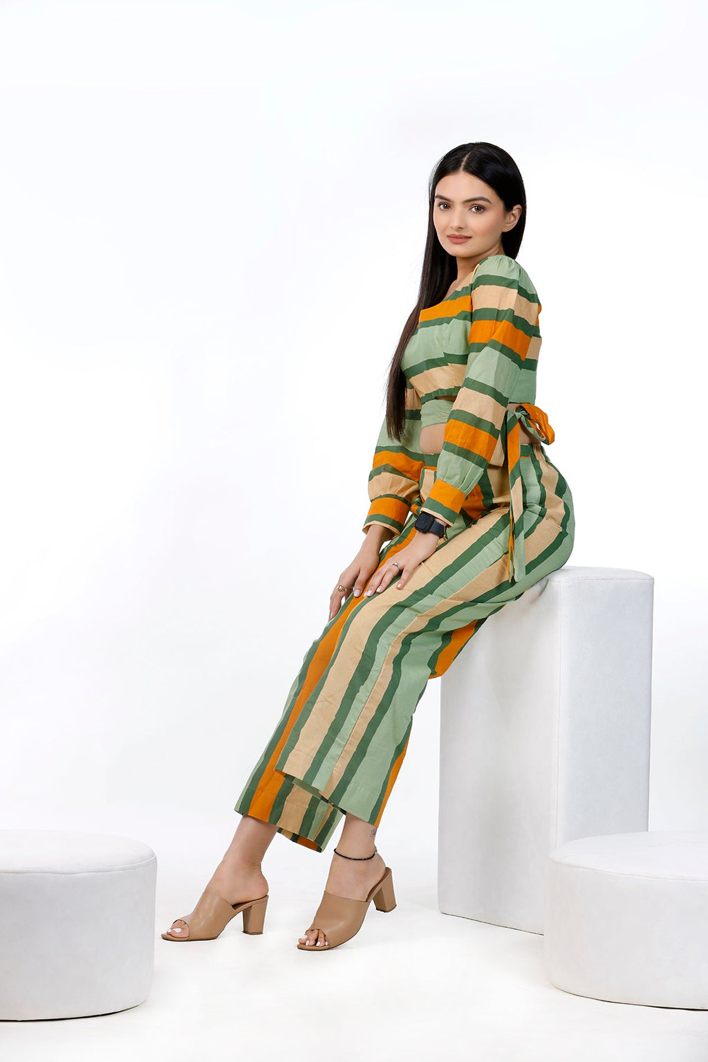 Multi Color Striped Top And Pant – 32.4