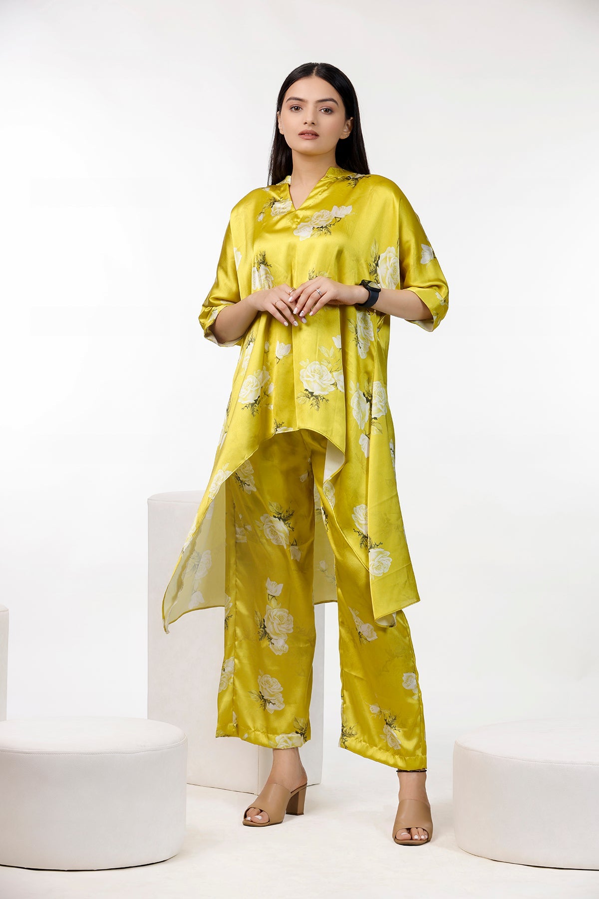 Trendy Printed Lemon Color Co Ord Set – 34.2
