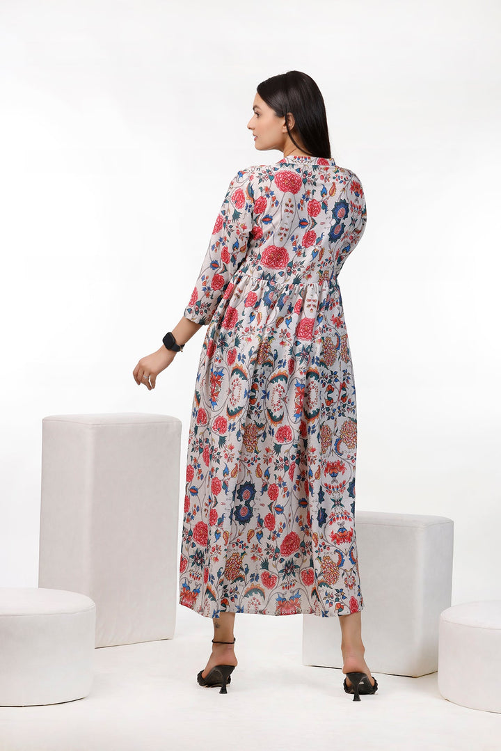 Multi Color Floral Maxi Dress
