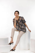 Black Floral Print Top – 53.4
