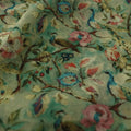 Rainbow Peacock With Autumnal Leaves Digital Printed Fabric - Linen – fvs2029.2